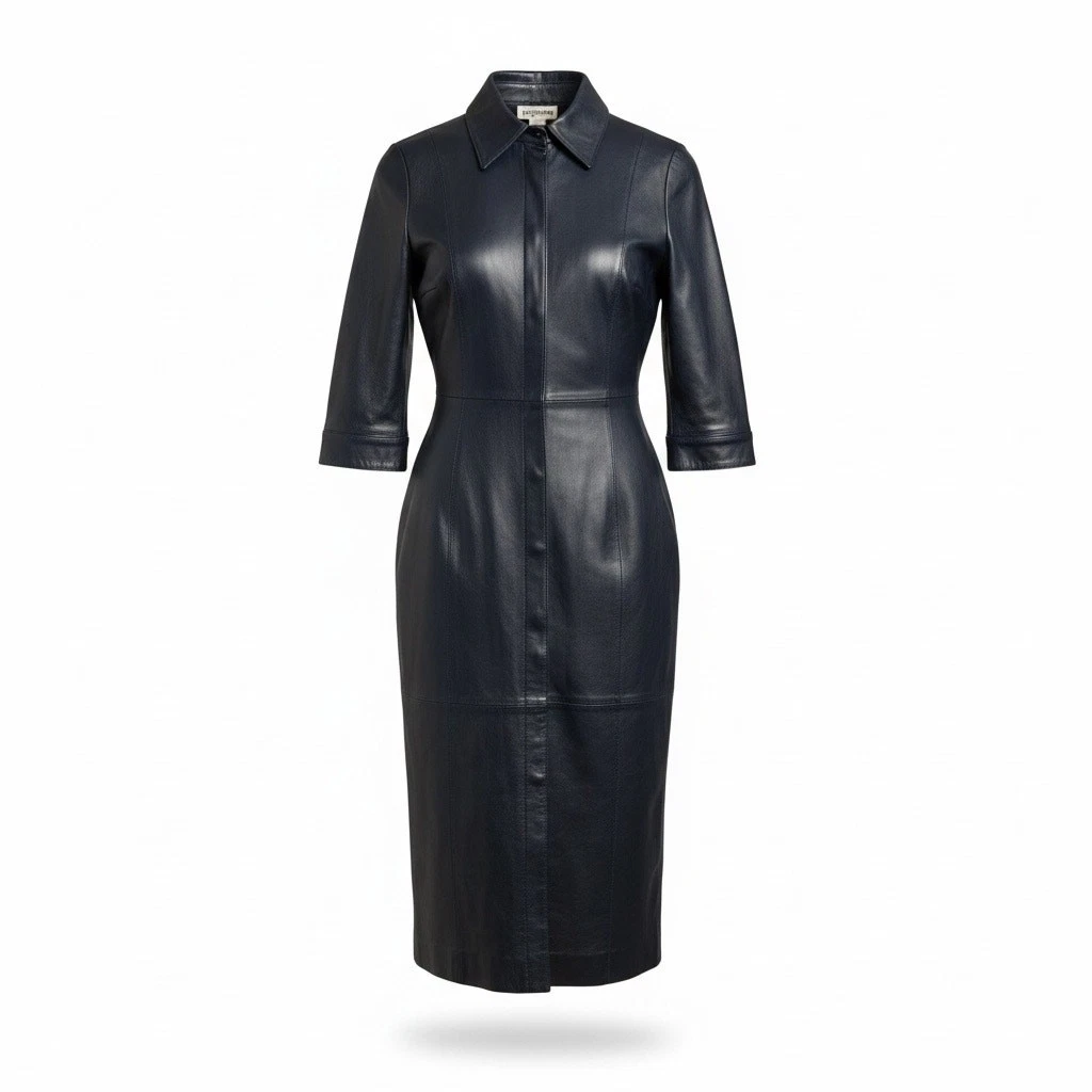 Black Leather Dresses for Women for sale