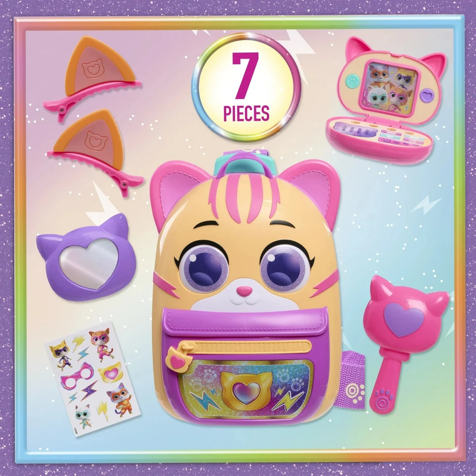 Super Kitties 9" SU-PURR BACKPACK SET 7 Pieces Lights & Sounds Tablet Disney - Image 3 of 4