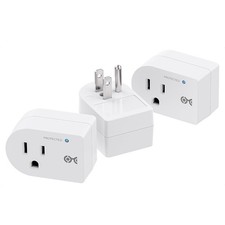 ETL Listed Single Outlet Non Blocking Surge Protector 490 Joules White 3 Pack