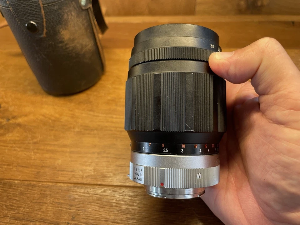 *Montaje Konica F: casi como nuevo con estuche* Lente Hexanon 135 mm F/3,5 para F FS FP FM/JP Foto 4 de 4