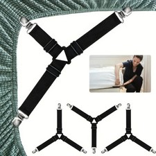 4PCS Bed Sheet Holder Straps Anti Slip Mattress Fasteners Grips Adjustable