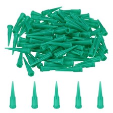 100Pcs 0.84mm Plastic Tapered Pinhead, 18 Gauge TT Blunt Tip, Transparent Green