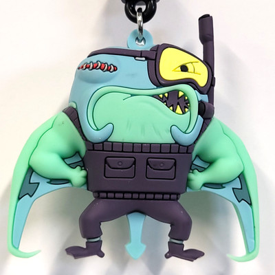 3D Foam Figural Key Chain Clip Bag Blind Bag TMNT Turtles Series 5 Ray Fillet