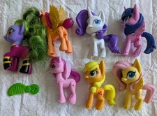 My Little Pony Lot Bag Of 7 - 3” Plastic Figurine Horses