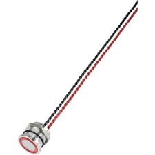 TRU COMPONENTS 649955 PS193P10Y01R24L Red Piezoelectric Switch (Ø) 22
