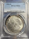 1921-S Morgan Silver $1 PCGS MS 62 Toned