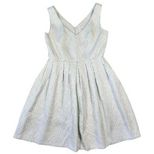 Calvin Klein Fit & Flare Dress Womens L Embroidered Party Wedding Guest Cocktail