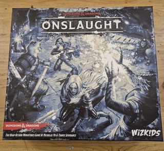 Dungeons & Dragons: Onslaught gioco da tavolo incompleto no miniature e battle board