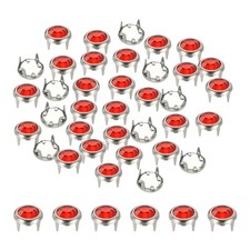 Rhinestone Claw Beads Nailhead 8 mm Fit for Clothing DIY 120 Pack, Red