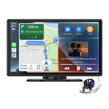 Portable 9"for Wireless Apple CarPlay Android Auto Touch Screen Car Radio Stereo