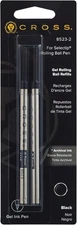 Gel Rollerball Pen Refill, Medium Point, Black, 2-Pack