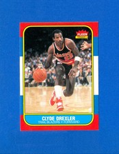 1986/1987 Fleer Basketball#26 Clyde Drexler 86/87 RC Rookie Card WEAR (altered)