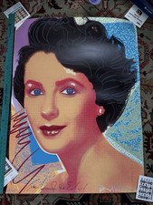 Richard Durado Elizabeth Taylor 1986 Painting 19/75 Artwork Rare