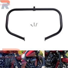 Black Engine Guard Crash Bar For Harley Street Electra Glide Road King 2009-2023