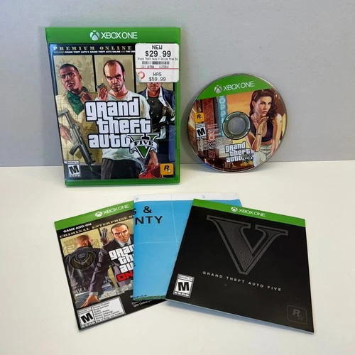 GTA 5 Xbox One Series S X Grand Theft Auto V Five Premium Complete Mint Disc
