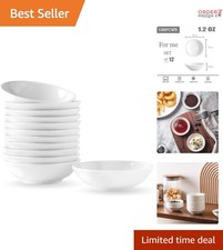 12 Pack Ceramic Dipping Bowls 3 Inch Mini Soy Sauce Dishes for Condiments