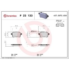 Satz Bremsbeläge Bremsklötze hinten für Alfa Romeo Giulietta 940 id84324