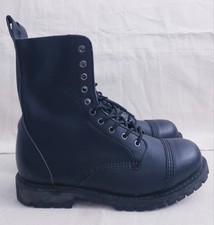 London Underground Women&rsquo;s US 8M Black Leather Combat Boots Grunge GREAT CONDIT