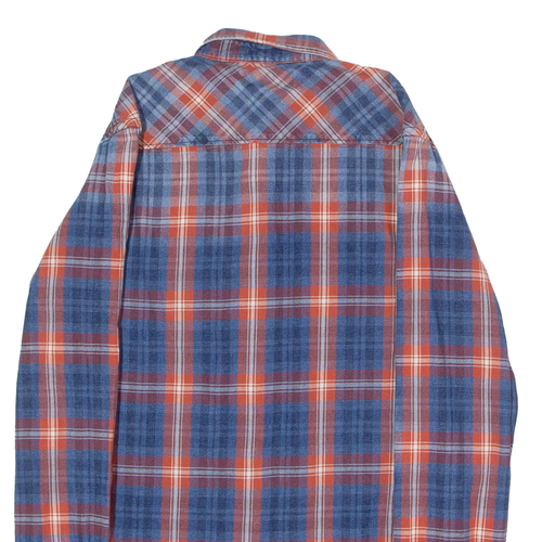 REPLAY Western Mens Shirt Blue Check Long Sleeve S - Picture 4 of 6