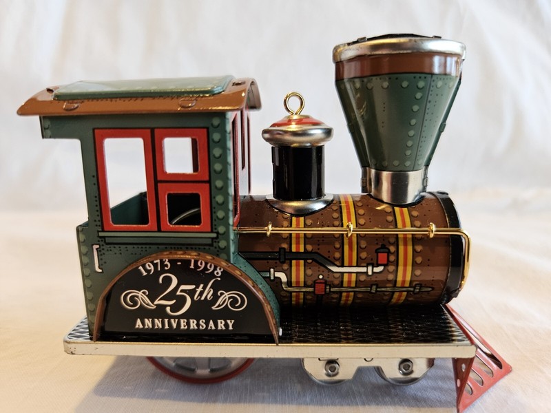   Hallmark Keepsake Ornament (NIB) Tin Locomotive – Anniversary Edition (1998)