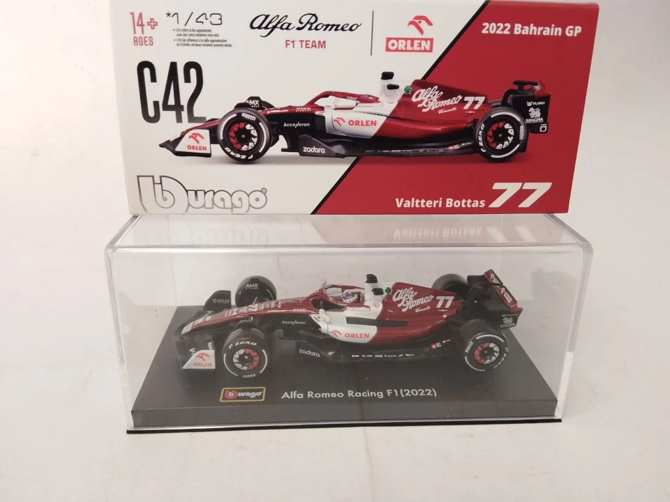 BBurago Burago Alfa Romeo Orlen C42 #77 Valtteri Bottas 2022 1/43 18-38068#77 - Photo 2/3