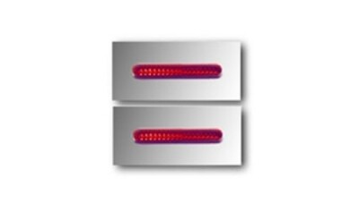 Hagan 2-3/4'' Single Slotted Flush Mount Light Lenses Pair (RED) #275SS