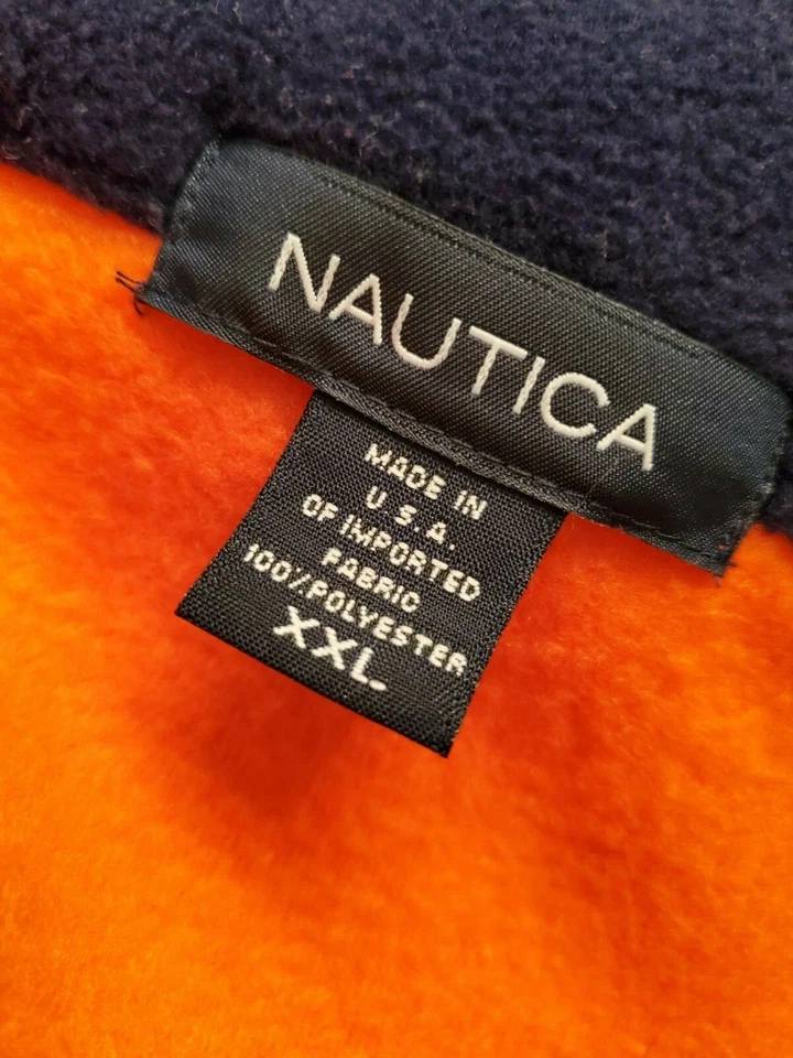 Camisa masculina Nautica tamanho XXL 2XL 2X grande laranja azul lã preta - Imagem 2 de 4