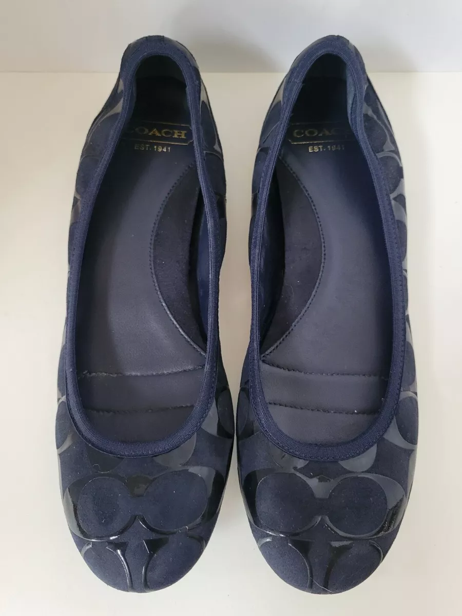 Coach navy best sale flats