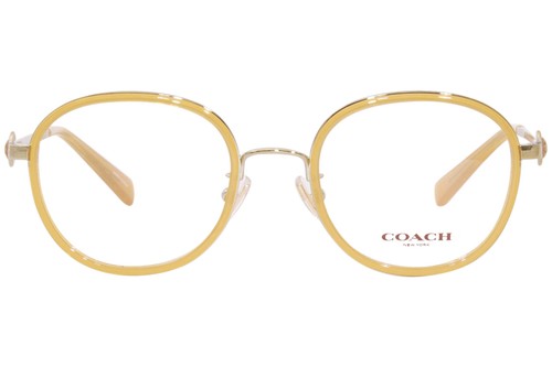 Coach HC5129 5647 Eyeglasses Women's Milky Amber Round Shape Full Rim 51mm - Picture 2 of 4