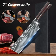 7" Kitchen Cleaver Knife Japanese Damascus Stainless Steel Chef's Knife with Box