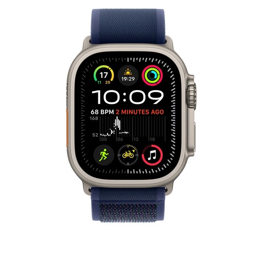 Pasek do zegarka Apple 49mm niebieska pętla szlakowa M/L z naturalnym tytanowym wykończeniem oryginalny - Zdjęcie 3 z 6