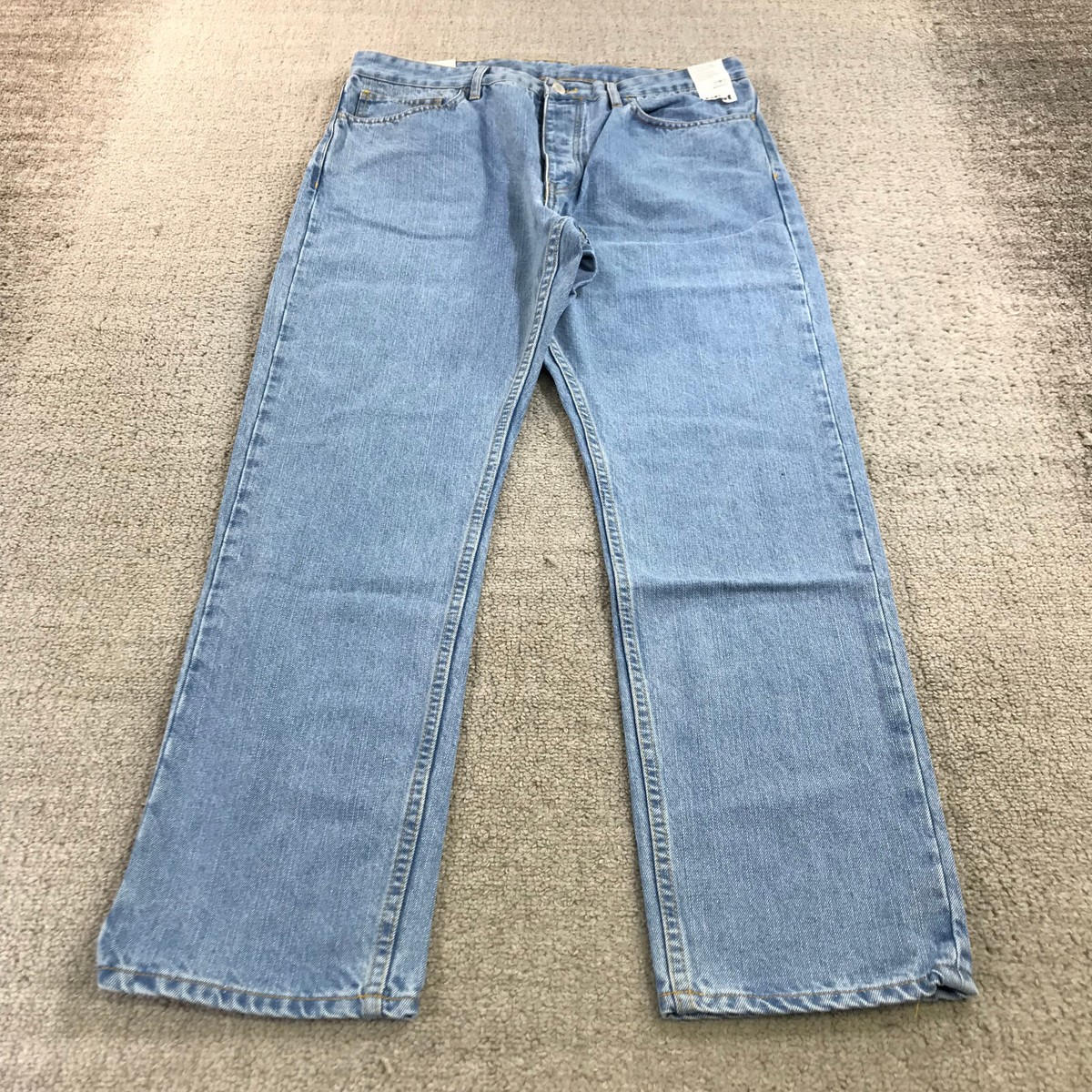 HNST Jeans Mens 34 x 32 Straight Relaxed Tapered Blue Denim HNST Jeans Mens 34 x 32 Straight Relaxed Tapered Blue Denim