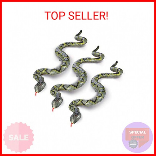 FUTUREPLUSX Inflatable Snake, 3PCS Fake Snake Animal Pool Floats Blow Up Snakes