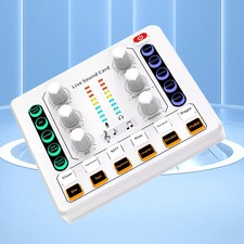 M8 Sound Card Live Streaming Interface External USB Live Broadcast Mic Whitehl