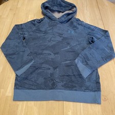 Under Armour Blue Loose Fit Hoodie Boy's Size M Good Condition