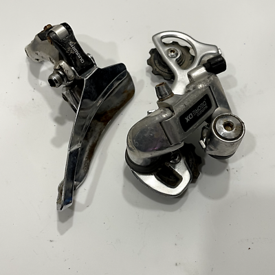 Shimano Deore DX Front &amp; Rear Derailleur MTB FD RD-M650 Long Cage