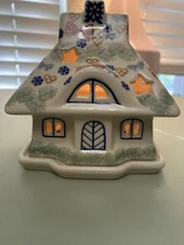 Boleslawiecka Poland Christmas 'House' Luminary Tea Light Votive