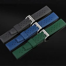 Rubber Silicone Bracelet Replacement Watch Band Strap Clasp NW