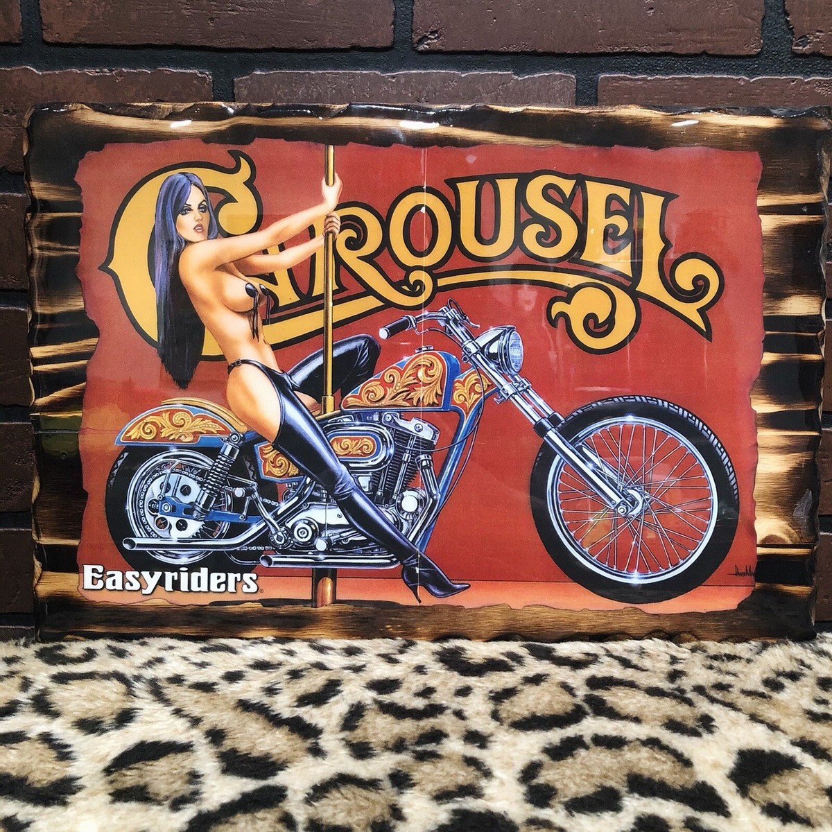 当時物 70's David Mann Easyriders ポスター 額装 ハーレー アメリカ