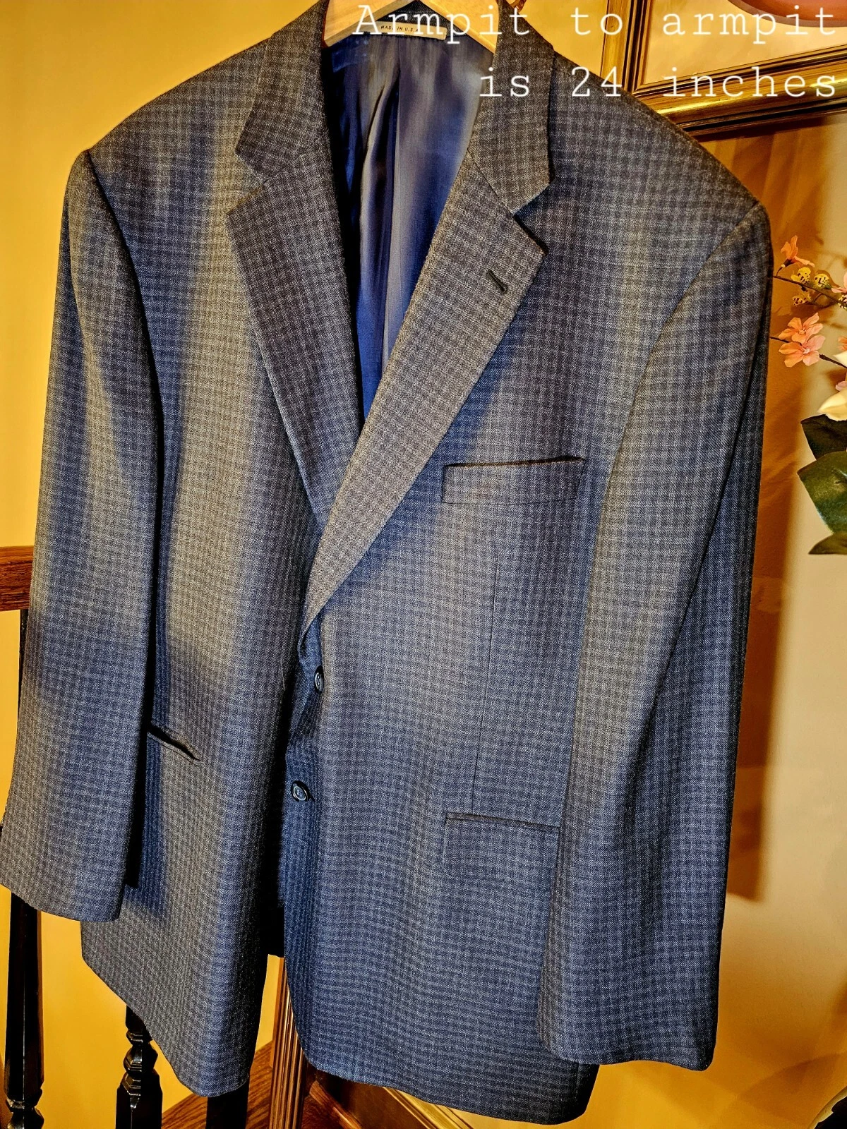 Giacca monopetto Burberry London blu ardesia scuro check lana e seta $3.250