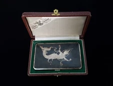 Thailand Silver Royal Presentation Cigarette Case Marshal Thai Air Force Royalty