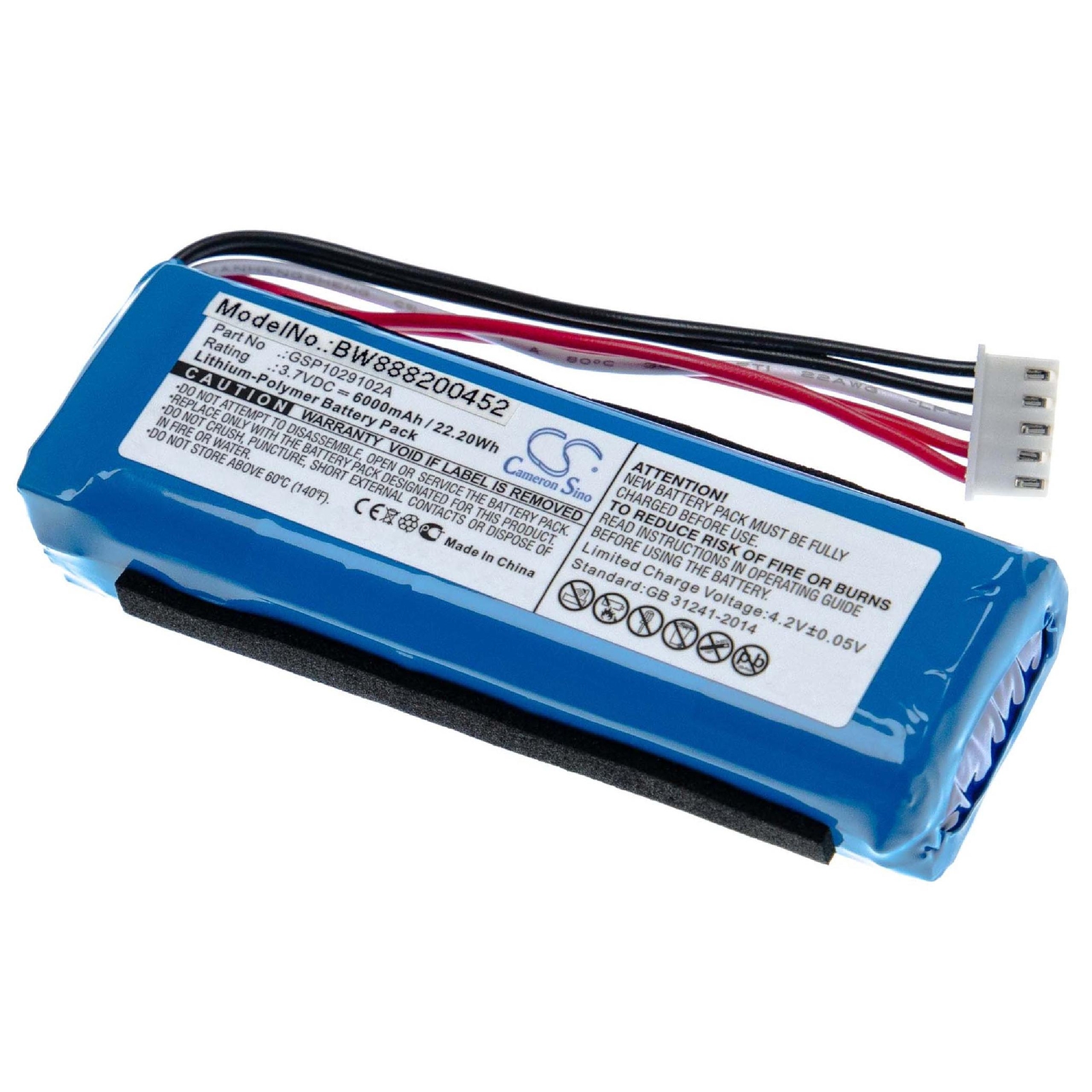 Thumbnail - Akku Für Jbl Charge 3 Bl Gsp1029102a Batterie Li-polymer 6000 Mah 3,7