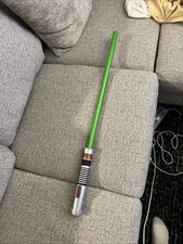 Rare Disney Parks Star Wars Luke Skywalker FX Green Lightsaber Fixed Blade READ