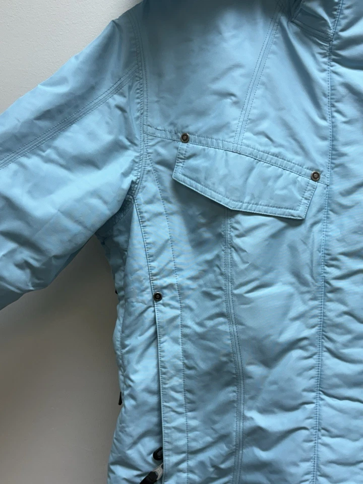 Spyder Gore Jacket Womens Size 10  Blue Infinium Hooded Ski Coat Waterproof - Image 4 of 4