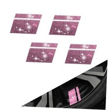 4 PCS Bling Car Wheel Rim Stickers, 2.4" x 1.2" 4 PCS 2.4" x 1.2" Pink