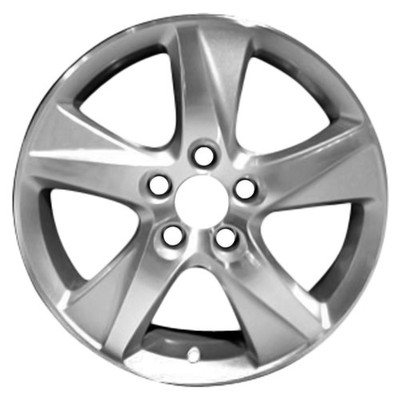 17x7.5 5 Spoke Used Alloy Wheel Machined Painted Medium Silver Metallic 71781