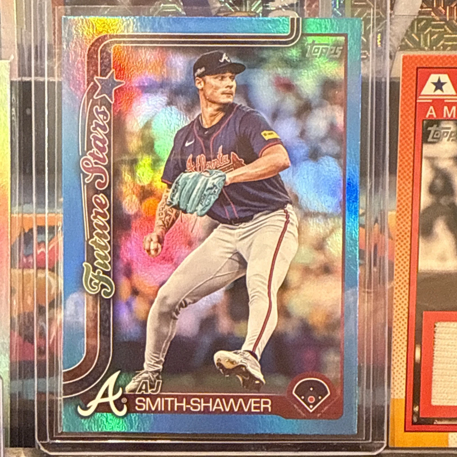 2025 Topps AJ Smith-Shawver #056/ 150 Atlanta Braves Blue Foil Future Stars🤩💫