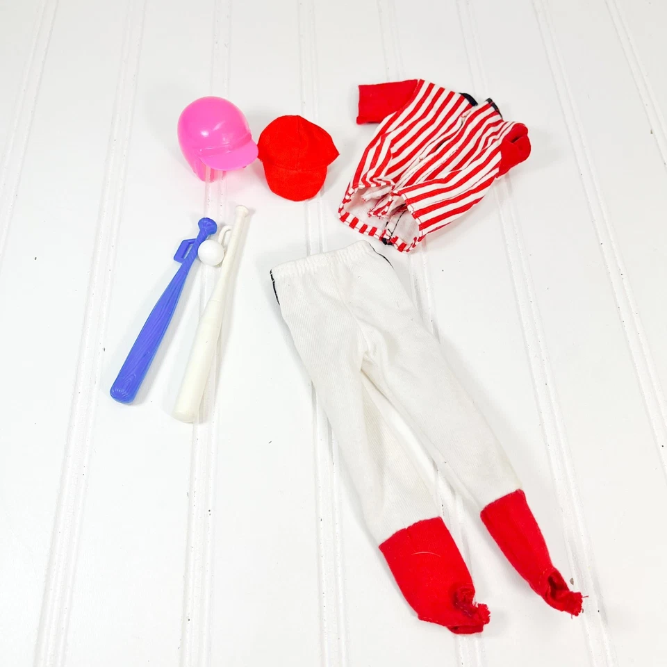 Ken 棒球套装 14376 1995 复古易穿时尚芭比娃娃带球棒 — 第 4/4 张图片