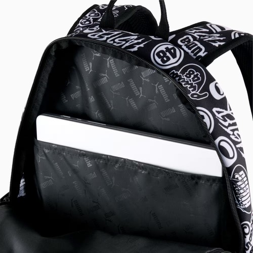 ZAINO PUMA ACADEMY ALL-OVER PRINT BACKPACK - 091150-08 - col. bianco/nero - Foto 5 di 5