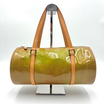 Louis Vuitton Bedford Vernis Hand Bag Mini Boston M91006 Yellow 15-30-15cm